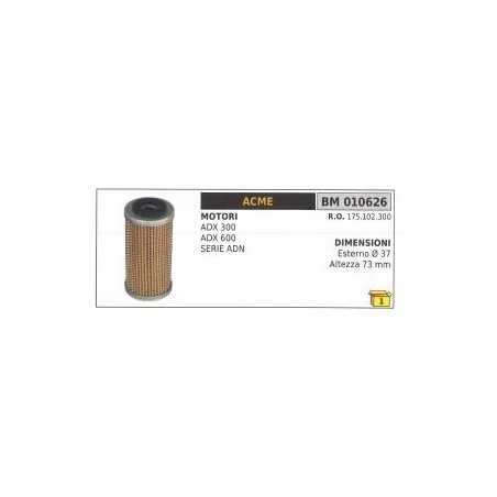 Petrol filter ACME ADX 300 ADX 600 ADN SERIES external Ø 37mm height 73mm | NewgardenParts.com