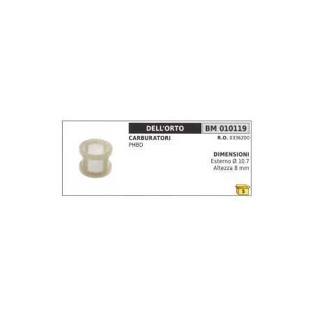 Fuel filter DELL'ORTO PHBD carburettor Ø external 10.7mm height 8mm 0336200 | NewgardenParts.com