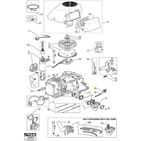 Benzinfilter Rasentraktor Modelle 1125M ORIGINAL STIGA 118550354/1 | NewgardenParts.com