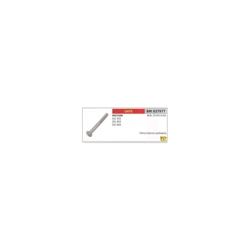 Filtre à carburant à l'intérieur du réservoir DAYE DG 350 - DG 450 - DG 600 tondeuse à gazon