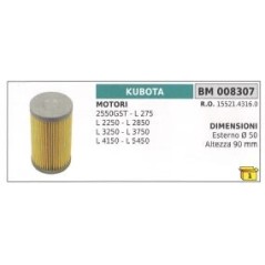 Filtro gasolio KUBOTA 2550GST - L275 - L2250 - L5450 rasaerba 15521.4316.0 | NewgardenParts.com