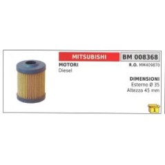 Filtro gasolio/diesel MITSUBISHI Øesterno 35mm altezza 45mm MM409870 | NewgardenParts.com