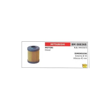 Filtro gasolio/diesel MITSUBISHI Øesterno 35mm altezza 45mm MM409870 | NewgardenParts.com