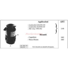 Filtre à huile LOMBARDINI pour tracteur à pied LDA450 510 1140 | NewgardenParts.com