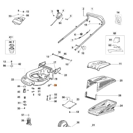 Antivibrante tagliaerba modelli MAX48PK MAX48TK ORIGINALE EMAK 66090155A | NewgardenParts.com