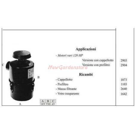 Oil filter for walking tractor various engines 120HP 2904 | NewgardenParts.com