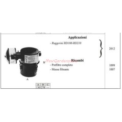 Filtro olio RUGGERINI per motocoltivatore RD180 210 2012 | NewgardenParts.com