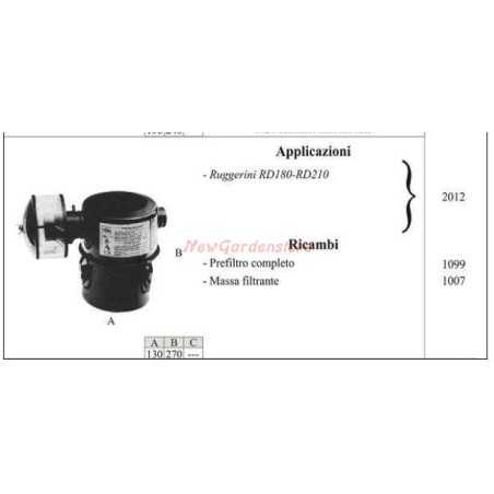 RUGGERINI oil filter for walking tractor RD180 210 2012 | NewgardenParts.com