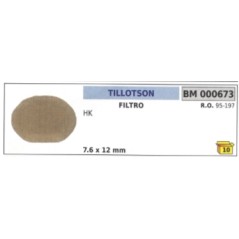 Filtro TILLOTSON motosega HK 7,6 x 12 mm 95-197 | NewgardenParts.com