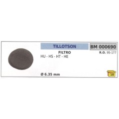 Filtro TILLOTSON motosega HU - HS - HT - HE Ø 6,35 mm 95-177 | NewgardenParts.com