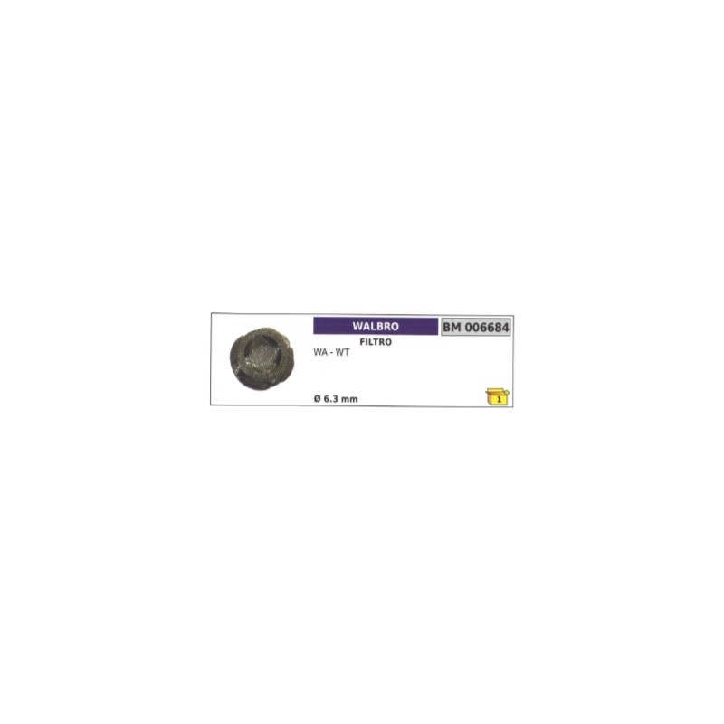 WALBRO Filter Kettensäge WA - WT Ø  6,3 mm 006684