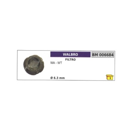 Filtro WALBRO motosega WA - WT Ø 6,3 mm 006684 | NewgardenParts.com