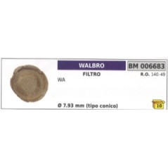 WALBRO chainsaw strainer WA Ø 7.93 mm (conical type) 140-49 | NewgardenParts.com