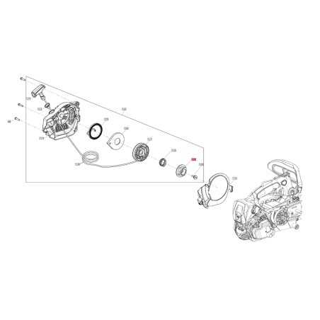 Flange starter ORIGINAL BLUEBIRD chainsaw CSP 270T - CSP 270TC CSP270T-129 | NewgardenParts.com