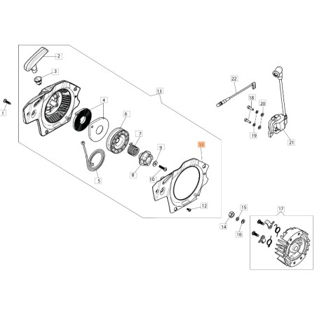 Flangia convogliatrice ORIGINALE OLEOMAC motosega GSH 40 - GSH 400 50330069AR | NewgardenParts.com