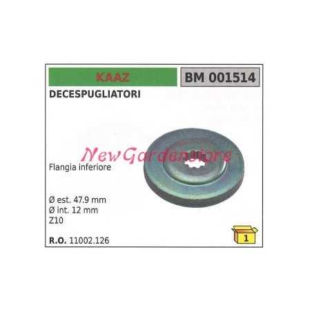 Lower bevel gear pair flange KAAZ brushcutter 001514 | NewgardenParts.com