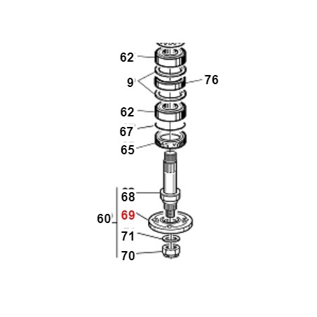 Flangia portalame rasaerba 150RC ORIGINALE GIANNI FERRARI 01.40.00.2642 | NewgardenParts.com