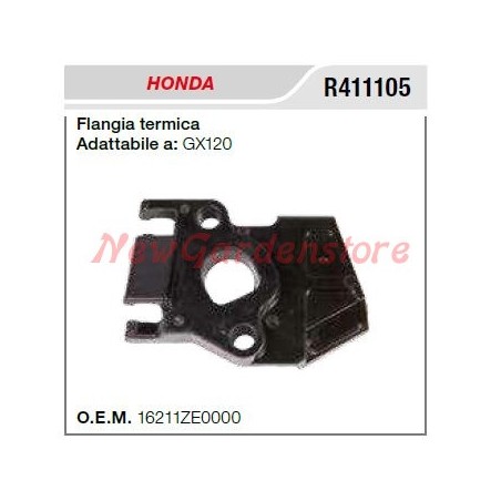 Flangia termica aspirazione HONDA motopompa GX120 R411105 | NewgardenParts.com