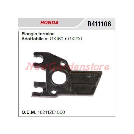 Flangia termica aspirazione HONDA motopompa GX160 200 R411106 | NewgardenParts.com