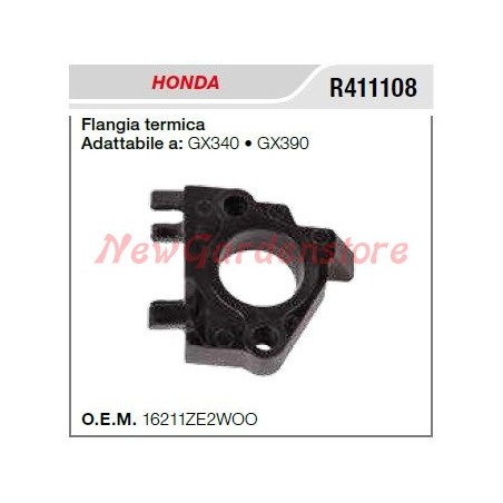 Flangia termica aspirazione HONDA motopompa GX340 390 R411108 | NewgardenParts.com