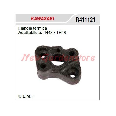 Flangia termica aspirazione KAWASAKI tagliasiepe TH43 48 R411121 | NewgardenParts.com