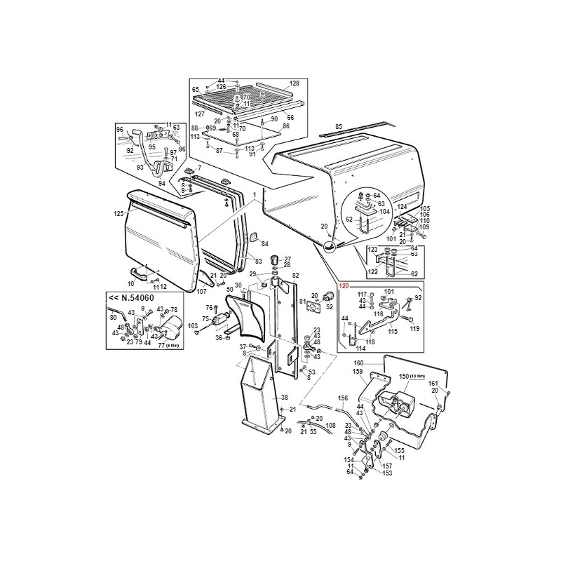 Arresto portello contenitore TURBO2 ORIGINALE GIANNI FERRARI 01.90.00.1530