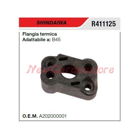 Flangia termica aspirazione SHINDAIWA motosega B45 R411125 | NewgardenParts.com