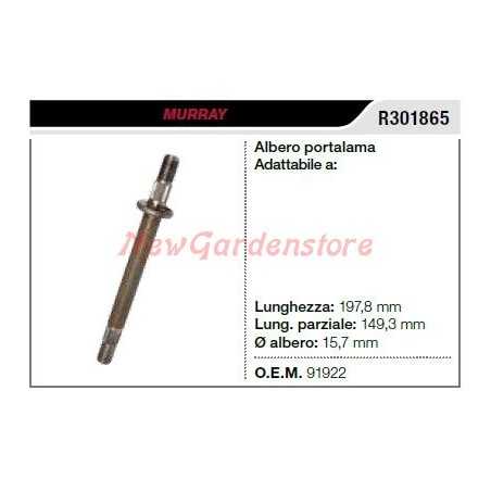 MURRAY lawn tractor lawnmower mower shaft R301865 | NewgardenParts.com