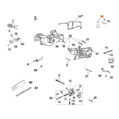 Motosierra Garra Modelos 956 GS630 ORIGINAL OLEOMAC 50010050BR 50010050B