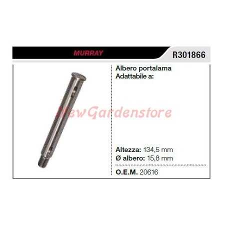 MURRAY lawn tractor lawn mower mower shaft R301866 | NewgardenParts.com