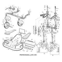 Forcella carrello trattorino rasaerba ORIGINALE GIANNI FERRARI 95599100000 | NewgardenParts.com