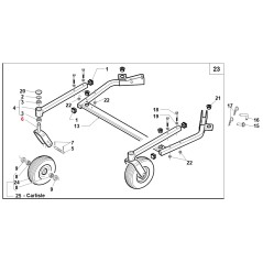 Forcella ruota carrello ORIGINALE GIANNI FERRARI trattorino TG 200 95139201000 | NewgardenParts.com