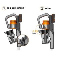 Aspirapolvere a scopa a batteria WORX WX038 20V 2,0 Ah | NewgardenParts.com