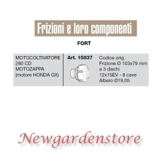 Frizione 103x79 motocoltivatore 280 CD motozappa compatibile Honda GX FORT 15837 | NewgardenParts.com