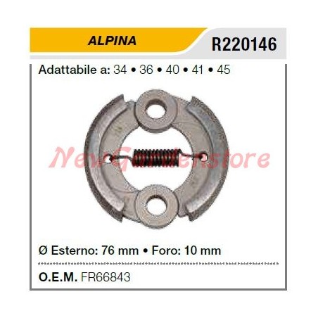 Frizione ALPINA per decespugliaore 34 36 40 41 45 R220146 | NewgardenParts.com