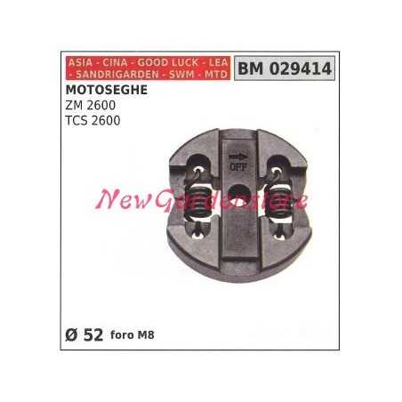Complete clutch CINA chainsaw engine ZM 25600 TCS 2600 Ø 52 hole M8 029414 | NewgardenParts.com