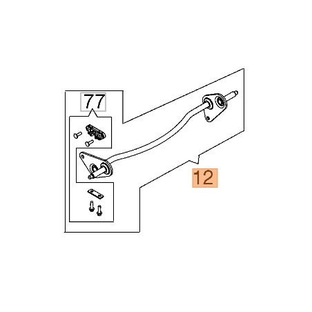 Assale anteriore ORIGINALE OLEOMAC rasaerba G 44 PBC - G 44 TK - G 48 TB | NewgardenParts.com