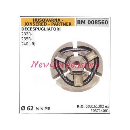 Complete clutch HUSQVARNA brushcutter engine 232 235R-L 240L-RJ Ø 62 008560 | NewgardenParts.com