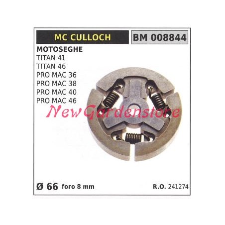 Frizione completa MC CULLOCH motore motosega TITAN41 46 PRO MAC 36 38 Ø66 008844 | NewgardenParts.com