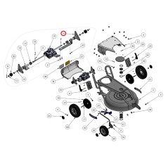 ORIGINAL GRIN lawn mower rear axle left spm53 ASM-0043 | NewgardenParts.com