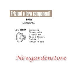 Frizione conica compatibile motozappa BMW 103x91 8cave 15x12EV 15587 | NewgardenParts.com