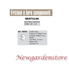 Frizione dischi multipli motofalciatrice serie 136 312 BERTOLINI 15633 8cave | NewgardenParts.com