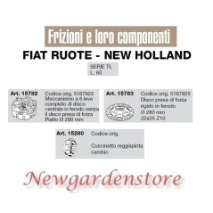 Frizione disco cuscinetto trattore serie TL L.60 15782 FIAT RUOTE NEW HOLLAND | NewgardenParts.com