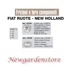 Frizione disco trattore serieTL L.75 80 85 90 15786 FIAT RUOTE NEW HOLLAND 310mm | NewgardenParts.com