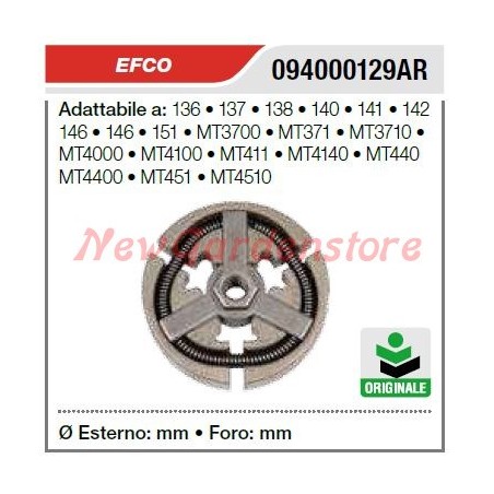 Frizione EFCO per motosega 136 137 138 140 141 142 146 151 094000129AR ORIGINALE | NewgardenParts.com