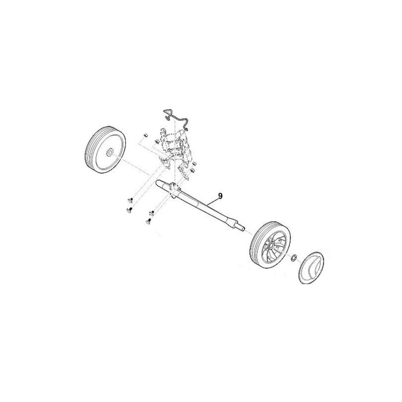 Essieu de roue modèles MH445.0 ORIGINAL STIHL 62417407400