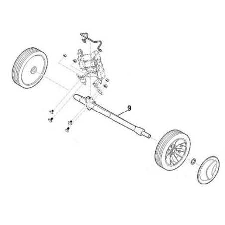 Eje de rueda modelos MH445.0 ORIGINAL STIHL 62417407400 | NewgardenParts.com