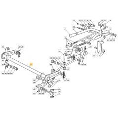 Flache Liftachse für Rasentraktor Modelle 1235M ORIGINAL STIGA 382000385/0
