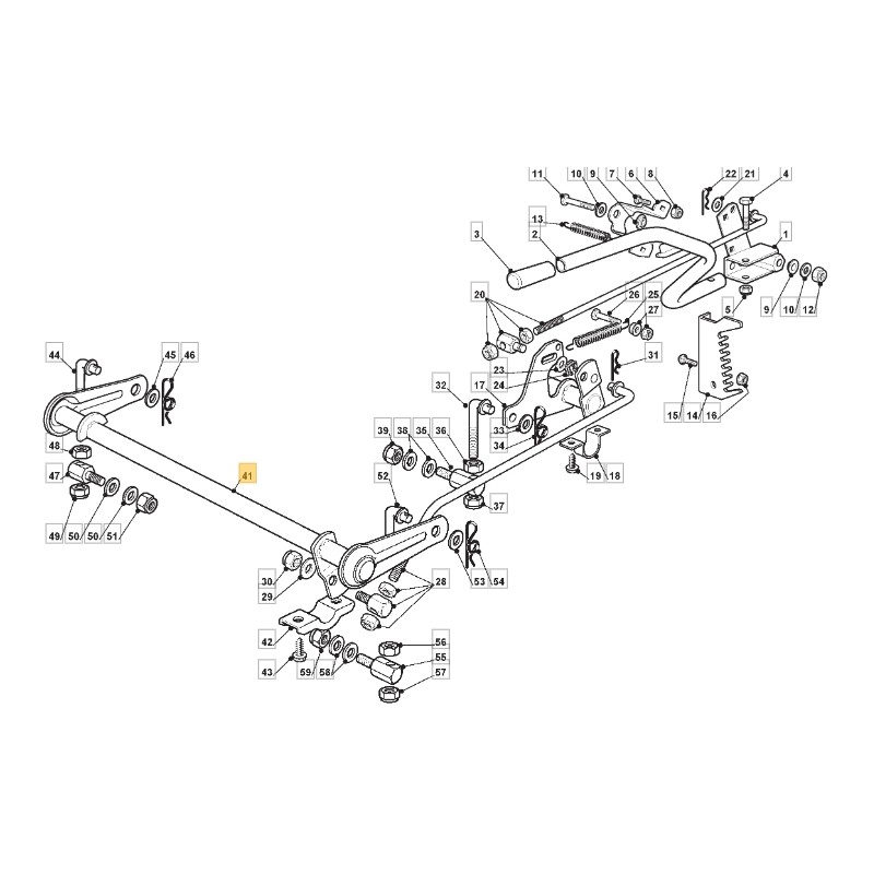 Asse sollevamento piatto trattorino modelli 1235M ORIGINALE STIGA 382000385/0