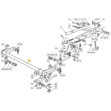 Asse sollevamento piatto trattorino modelli 1235M ORIGINALE STIGA 382000385/0 | NewgardenParts.com